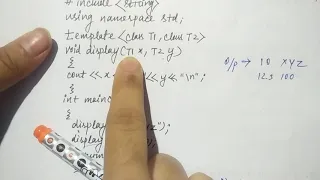 function template with multiple parameters in c Hindi Lec-125 Niharika Panda