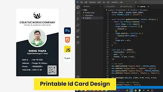 Id card design in HTML Employee Id Card Design