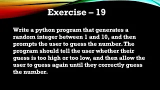 Exercise - Create a Number Guessing Game in Python Using Random Module
