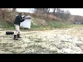 Rossi RS22 with 25-round Mossberg mag shooting steel at 25 yards