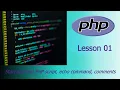 01 Create PHP file echo comments PHP Tutorial Learn PHP PHP course