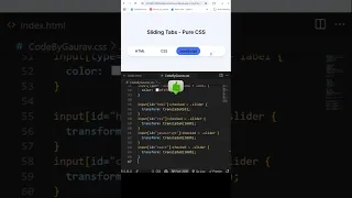 Sliding Tabs UI using HTML CSS