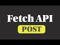 How to POST JSON Data Using Fetch