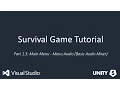 Unity 5 Survival Tutorial 1 3 Adding Menu