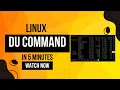 Mastering du Command in Linux Disk Usage Explained Understanding du Command in Linux - Beginner s