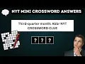 Third-quarter month Abbr NYT Crossword Clue Puzzle Answer from November 9 2024
