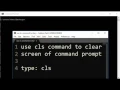 cls Clear Screen Clear command prompt