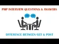 Difference Between GET and POST in PHP