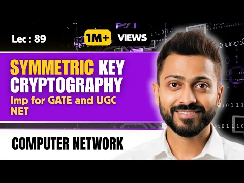 Lec-89: Symmetric Key Cryptography in Network Security with examples - YouTube thumbnail
