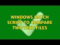 Windows Batch Script to Compare Two Text Files