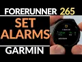 How to Set Alarms on Garmin Forerunner 265 - Alarm Demo Snooze