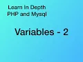 PHP and Mysql In depth Course - Variables