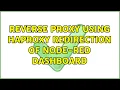 Reverse proxy using haproxy redirection of node-red dashboard