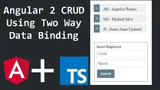 Angular 2 CRUD - Two Way Data binding
