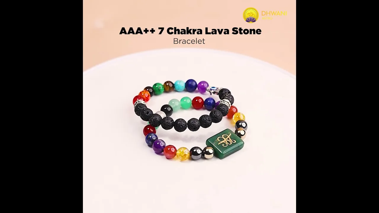Business Success and Growth Bracelet & Seven Chakra with Lava Stone
