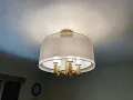 Possini Euro Design Caliari Modern Close to Ceiling Light Semi Flush Mount Fixture 18 Wide 5-Light