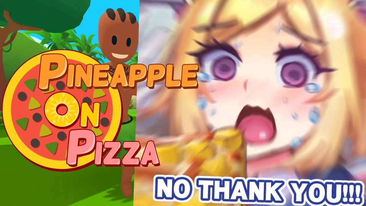 【Pineapple on pizza】なんだこれ！？steamで98％の人が圧倒的高評価をした謎ゲーやってみる！【アキ・ローゼンタール/ホロライブ】