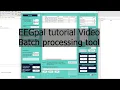 EEGpal tutorial 6 Batch processing tool