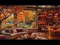 Lagu September Fall Morning at Cozy Porch Ambience by the Forest🍂 Relaxing Piano Jazz Music for Good Mood