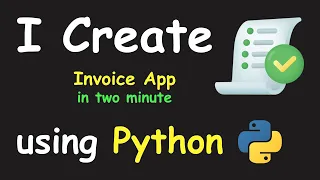 I CREATE INVOICE APP IN 2 MIN USING PYTHON PYTHON TKINTER TUTORIAL FOR BEGINNERS