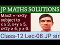 Linear Programming Linear Programming CBSE NCERT RBSE LECTURE - 08