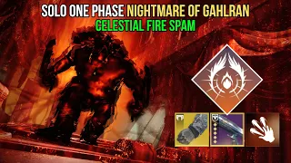 Solo ONE PHASE Nightmare of Gahlran With Celestial Fire Spam Monument of Triumph
