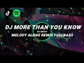 Download Lagu DJ MORE THAN YOU KNOW X MELODY ALONE REMIX FULLBASS FYP TIKTOK
