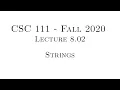 C Programming Fall 2020 - Lecture 8 02