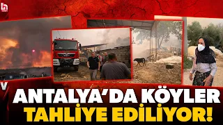 ACI VEREN GÖRÜNTÜLER! Antalya'da ormanlık alandaki yangına müdahale sürüyor!