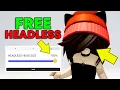 How To Get FREE Headless In Roblox 2026 Easy Trick