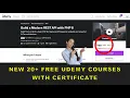 NEW 20 FREE UDEMY COURSES WITH CERTIFICATE GET JAVASCRIPT PYTHON CLOUD FREE CERTIFICATE