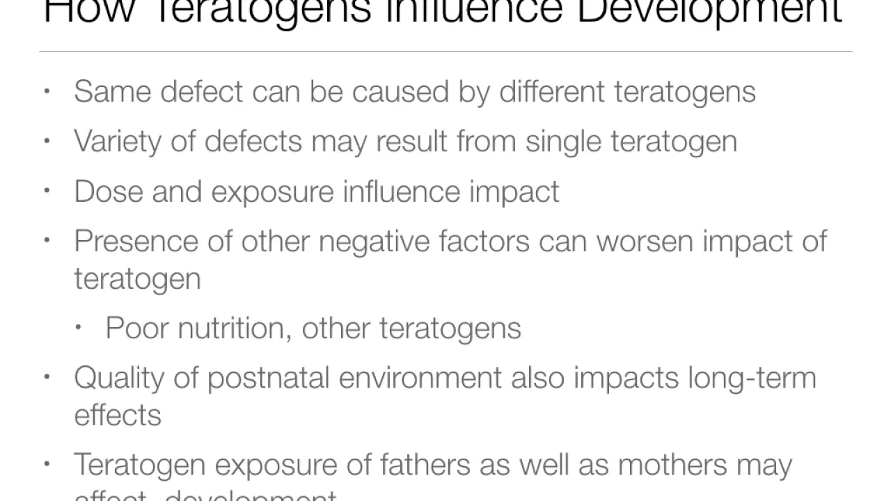 Development: 4. 2 Prenatal Development: Teratogens