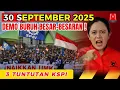Download Lagu Demo Buruh Serentak 30 September 2025 ‼️ DPR \u0026 Istana Jadi Sasaran 🚨 | 3 Tuntutan Utama KSPI