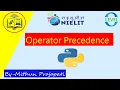 Operator Precedence in Python in Hindi By - Prajapati