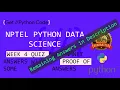 NPTEL Python for Data Science Week 4 Quiz answer with proof must see other answer in description