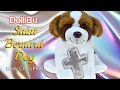 Meet the DolliBu St Bernard Dog with Silver Cross Plush - Perfect Gift for Dog Lovers