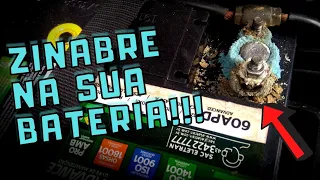 Como tirar ZINABRE da bateria, Limpeza dos polos de bateria com bicarbonato de sódio