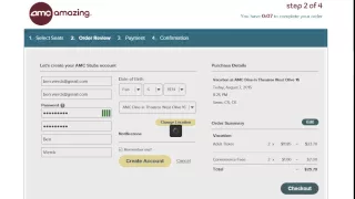 AMC Order Online Fail