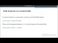 Nested Tables In