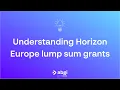 Understanding Horizon Europe lump sum grants - ABGi France