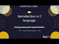 Introduction To C Language Using Powerpoint Presentation Animation