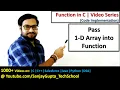 05 Function in C How to pass 1-D array into function in c programming by Sanjay Gupta