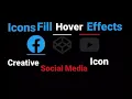 CSS Magic Line Icon Fill Hover Effects Social Media Buttons