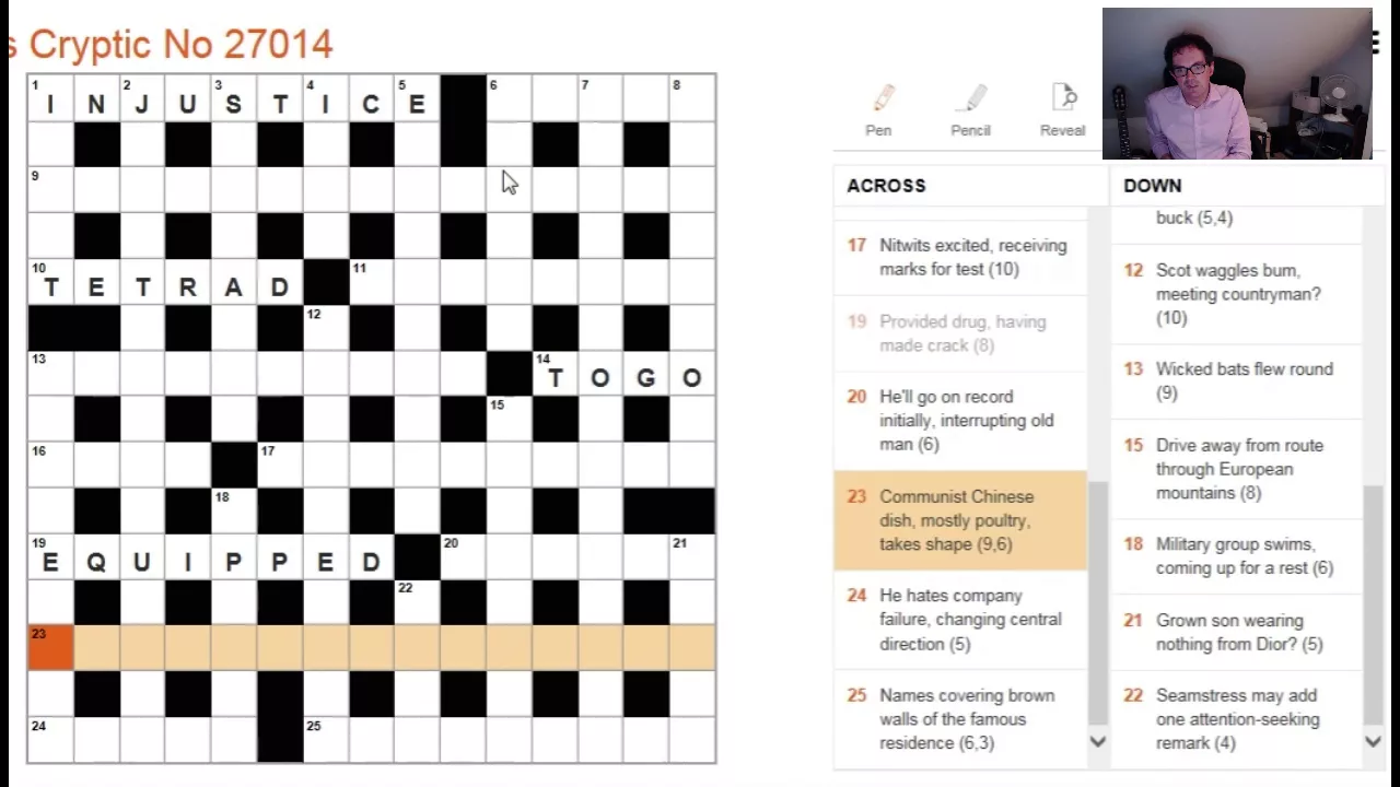 The cryptic crossword clue:  The Times - 17 April 2018