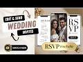 How to Customize Wedding Invitations with Trackable RSVP Step-by-Step Canva Tutorial
