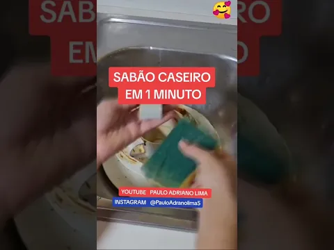 Aprenda a fazer esse SABAO CASEIRO em Apenas 1 Minuto