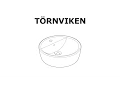 How to assemble TORNVIKEN countertop wash-basin