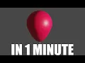 How to create a ballon in 1 Minute in Blender Tutorial