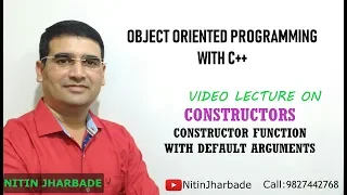 Constructors Constructor Function with Default Arguments