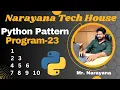 Narayana Tech House Python Pattern Program-23 Mr Narayana 9010607010
